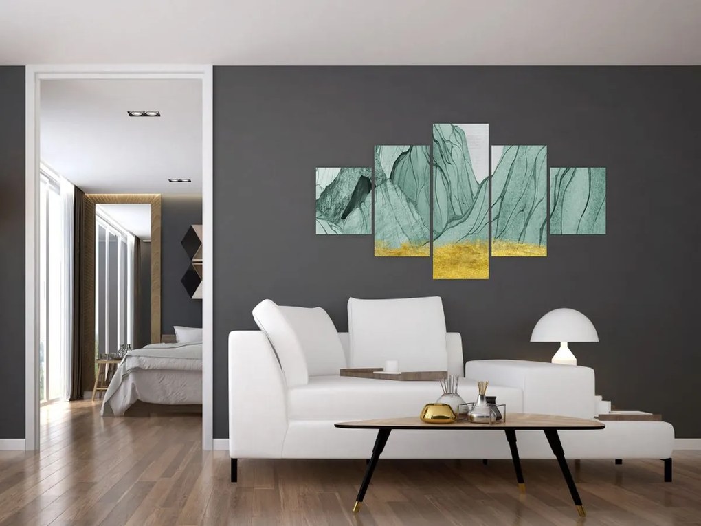 Obraz - Emerald Mountains N⁰1 (125x70 cm)