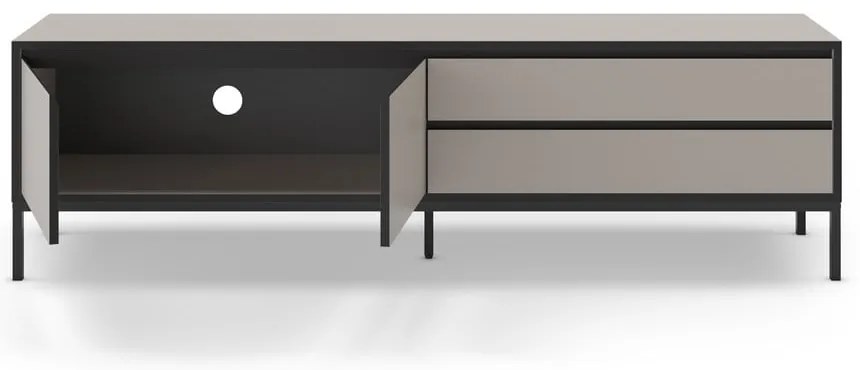 Szarobeżowa szafka pod TV 180x55 cm Lorenza – Marckeric