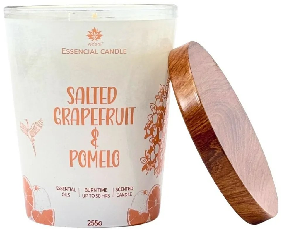 Arome Świeca w szkle z metalową pokrywką 255 g Salted grapefruit & Pomelo