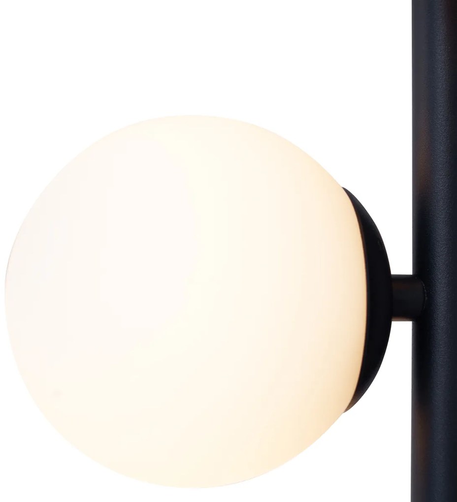 Designerska lampa wisząca czarna z matowym szkłem 5-punktowa - VerticalDesignerski Oswietlenie wewnetrzne