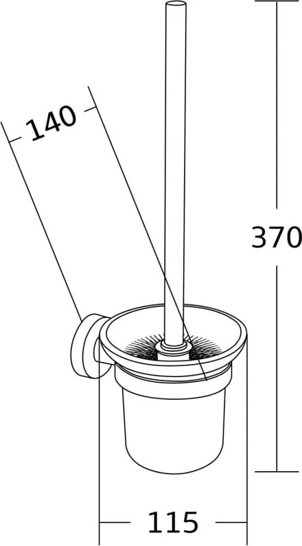 Mexen Tiber szczotka toaletowa, chrom - 7050550-00