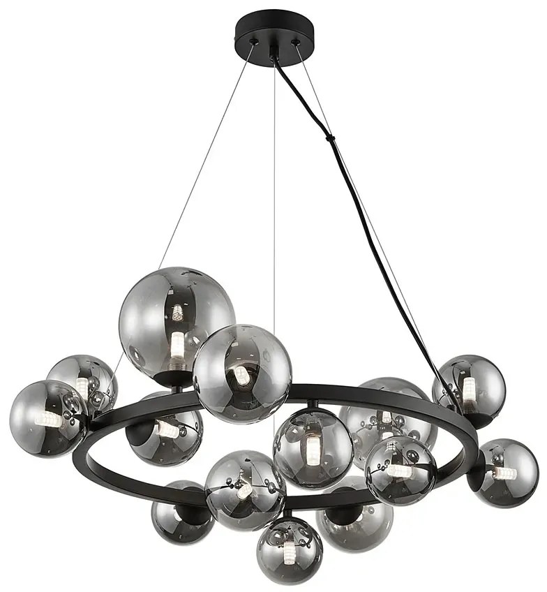 Wisząca lampa z 14 szklanymi kloszami - S006-Kitlox