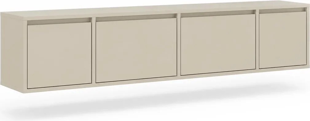 Szafka RTV czterodrzwiowa Zolia 180 cm wisząca - kaszmir