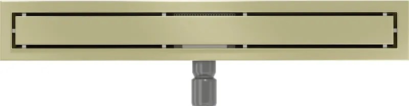 Mexen Flat M13 odpływ liniowy 2w1 60 cm, złoty szczotkowany - 1A10060-15