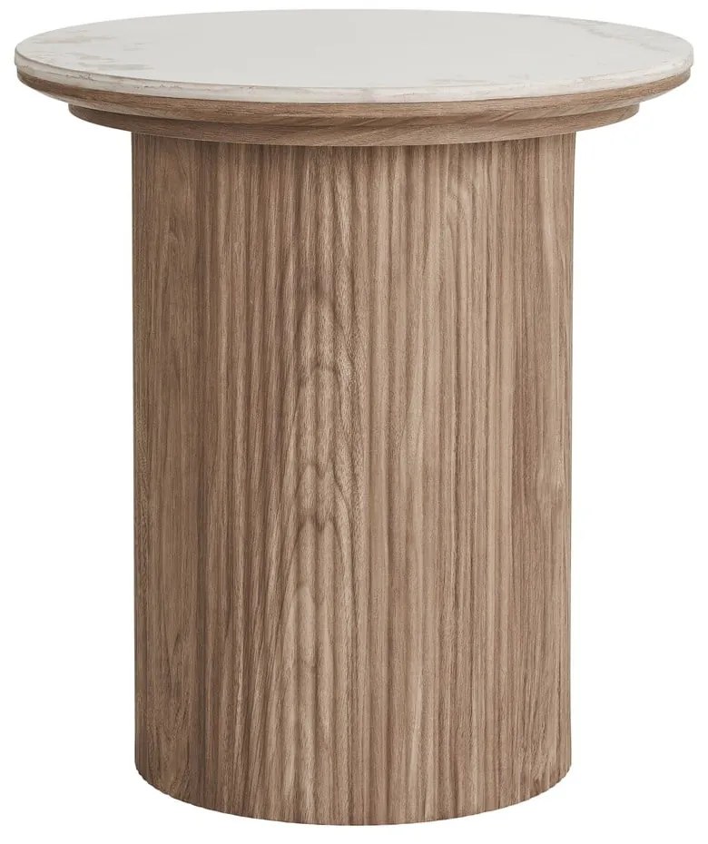 Okrągły stolik z blatem w dekorze marmuru ø 45 cm Athens – House Nordic