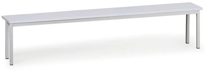 Ławka do szatni, siedzisko - laminat, długość 2000 mm, szara