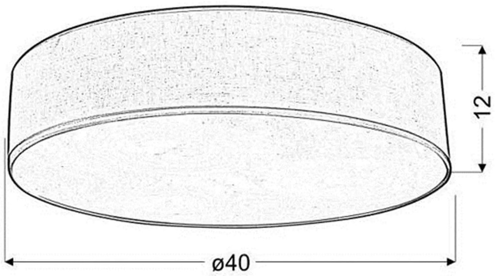 Nowoczesny szary plafon okrągły - 5X V002 L0-M71
