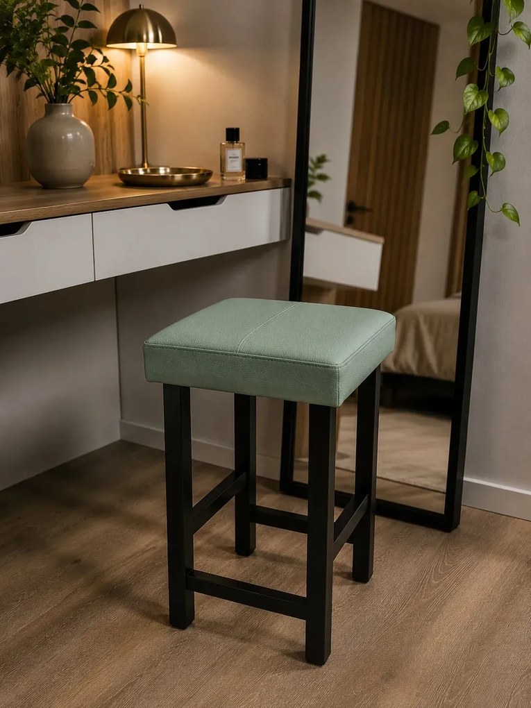 Taboret Klasyk 45cm Stołek Loft Eko-skóra D7
