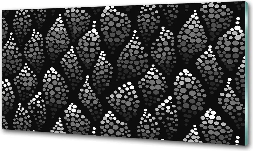 Panel lacobel Czarno-białe kropki