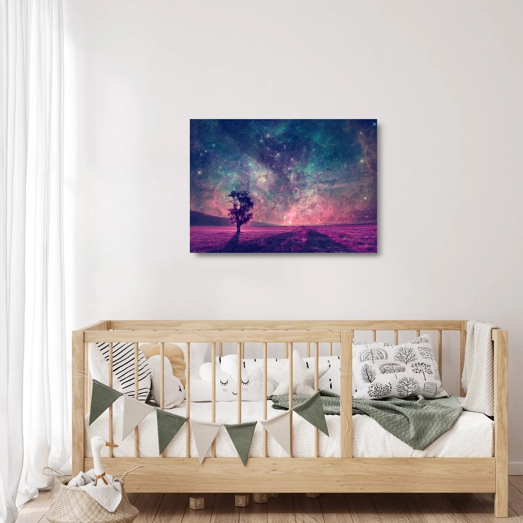 Obraz na szkle - Nieziemskie nocne niebo (70x50 cm)