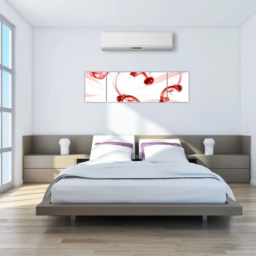 Obraz serce z dymu (170x50 cm)