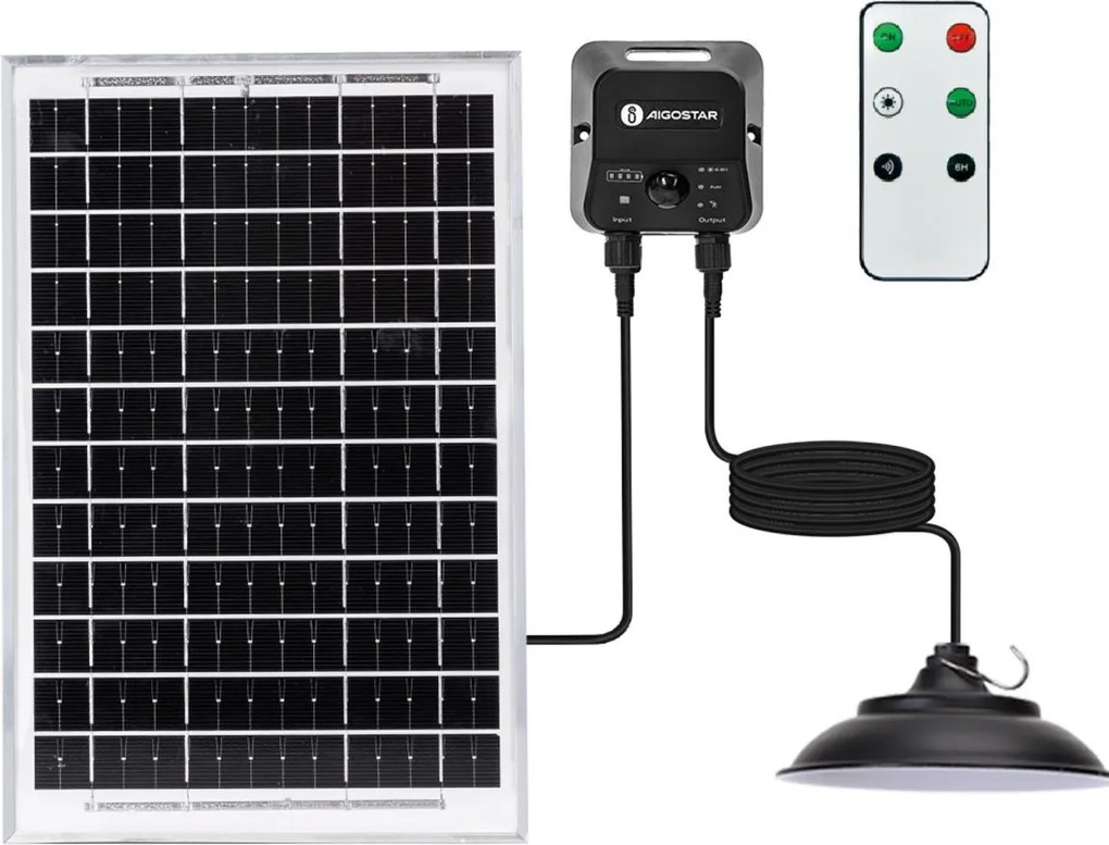 Aigostar - LED Solarny żyrandol na linkę z czujnikiem LED/3,7V 6000 mAh IP65 + pilot