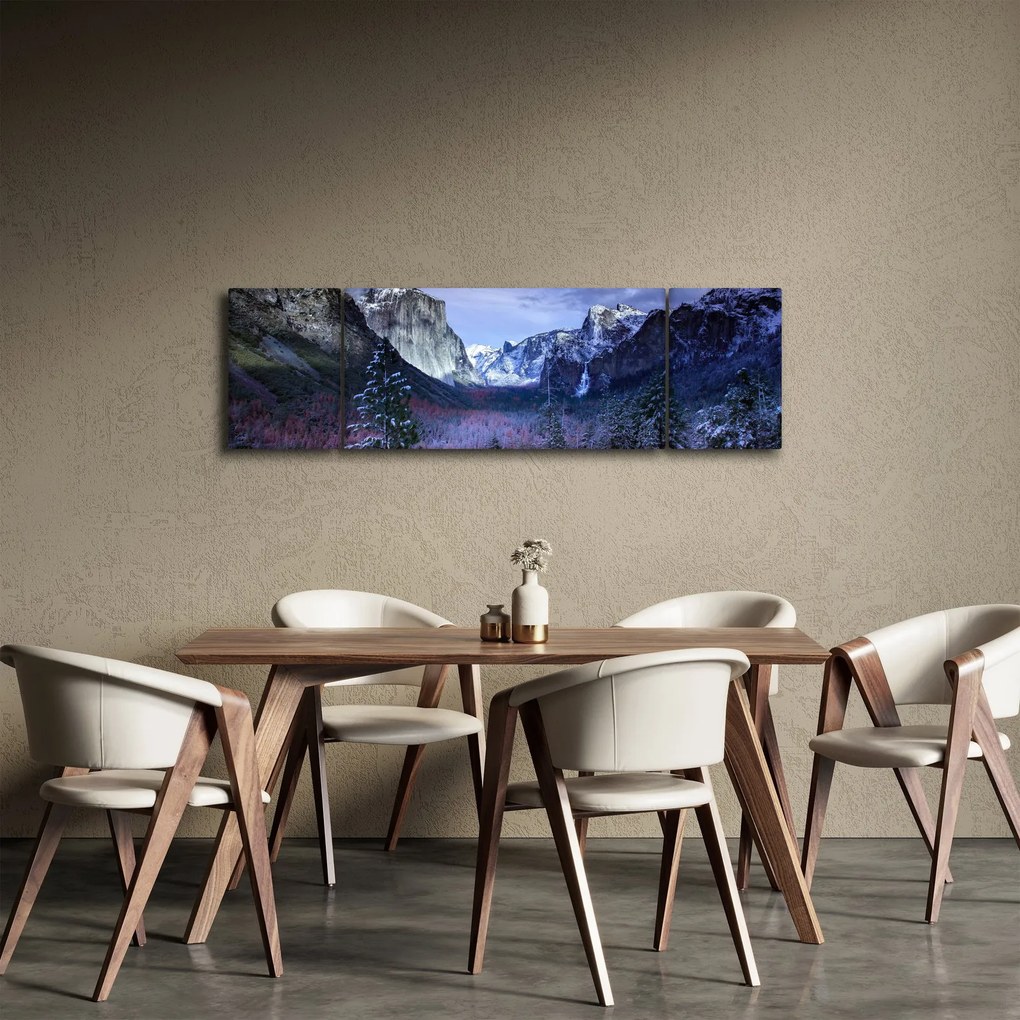 Obraz zimowego górskiego krajobrazu (170x50 cm)