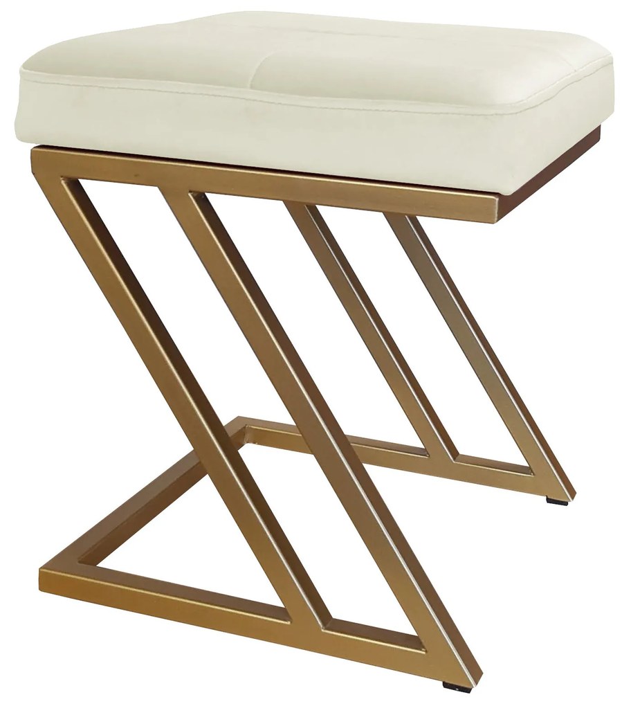Pufa ZETA LOFT taboret podnóżek podstawa złota MG50