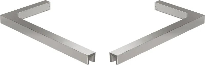 Mexen zestaw wsporników kątowych L do drzwi i ścianek prysznicowych 6-8 mm, nikiel szczotkowany - 830-12-97