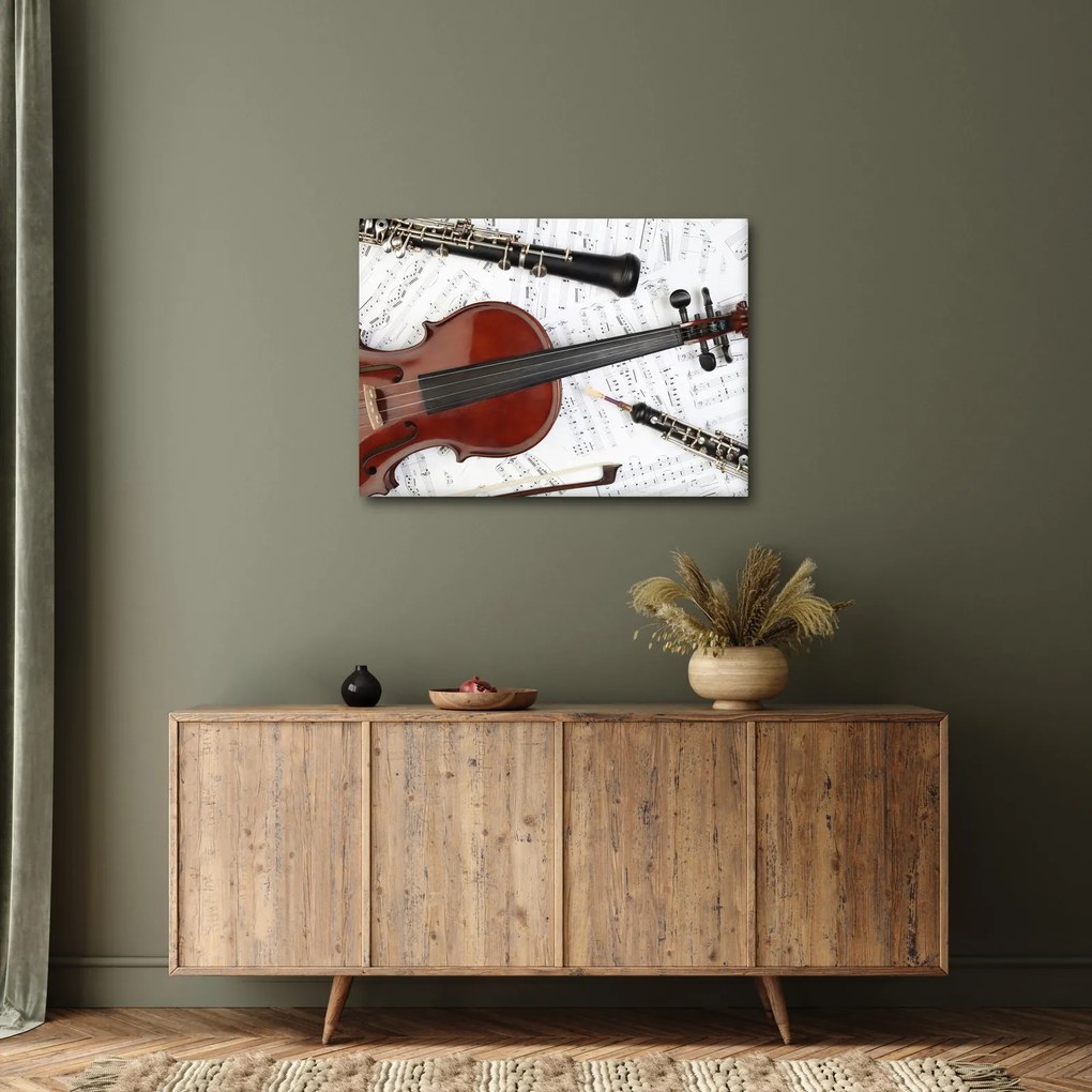 Obraz - Instrumenty muzyczne (70x50 cm)