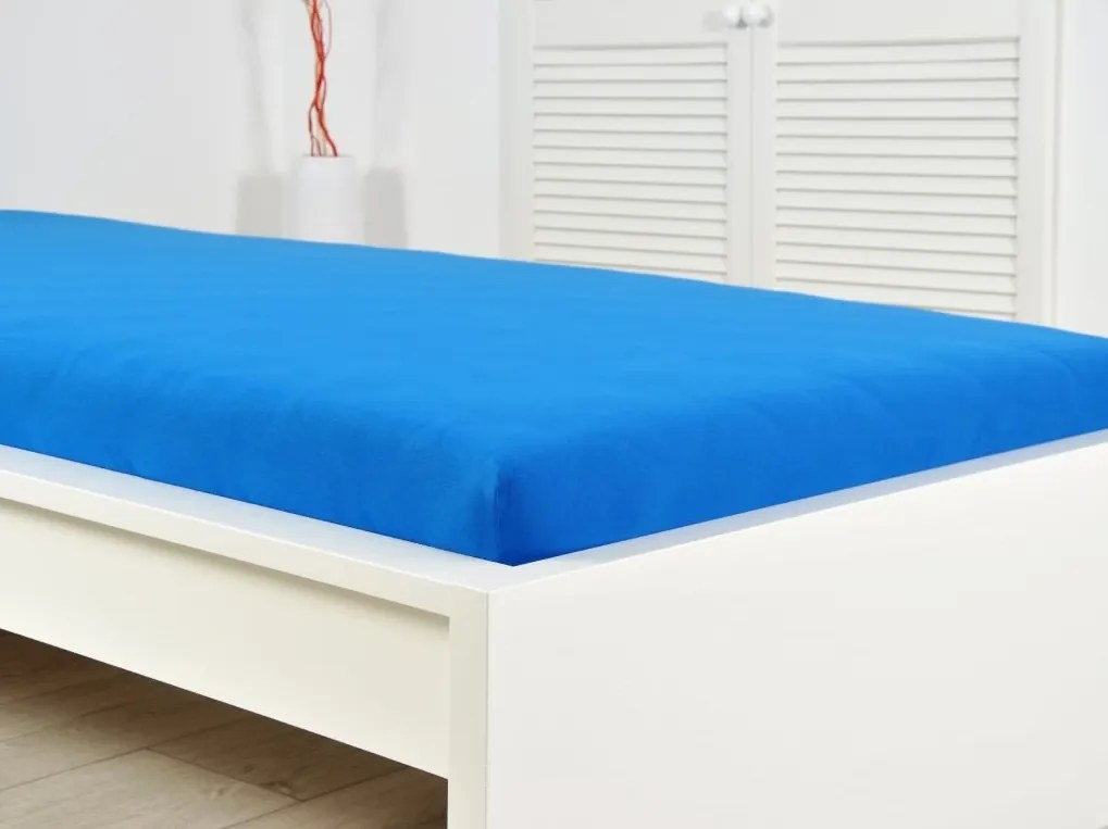 PrzytulneMieszkanie.pl Jersey prześcieradło do łóżeczka dziecięcego EXCLUSIVE 60x120 cm królewski niebieski