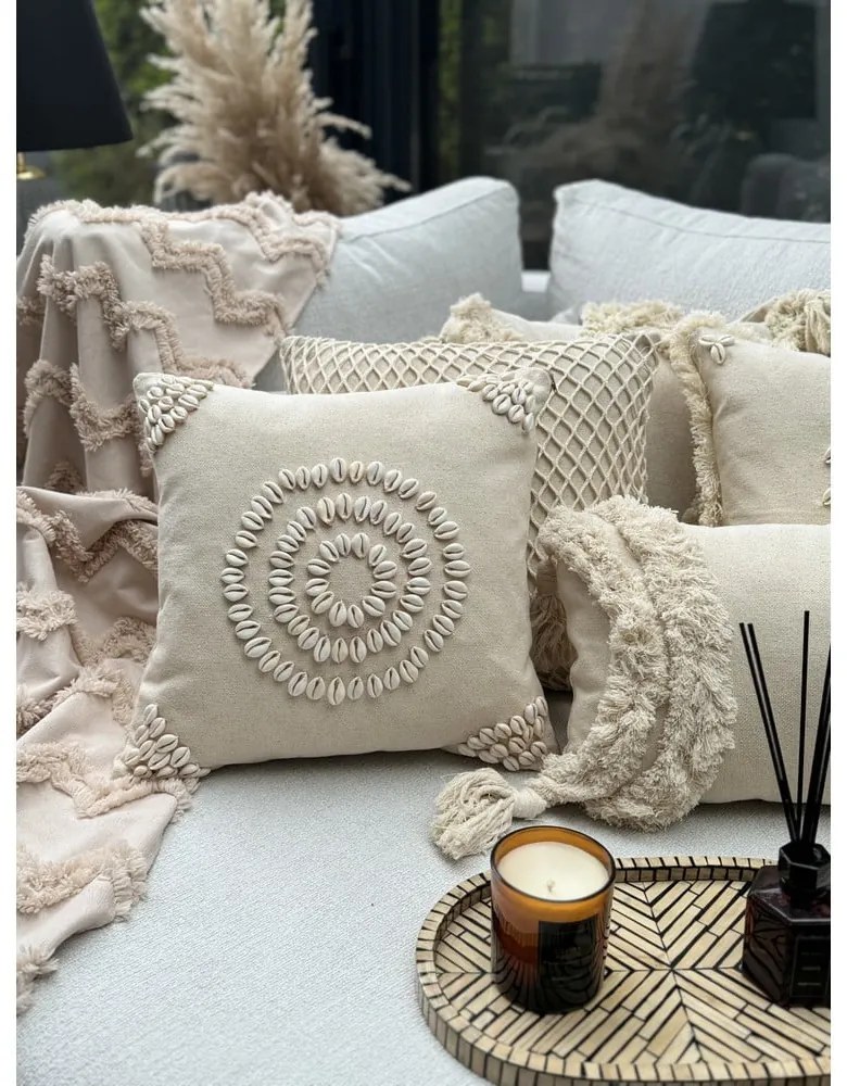 Bawełniana poszewka na poduszkę 43x43 cm Seashells – Mioli Decor