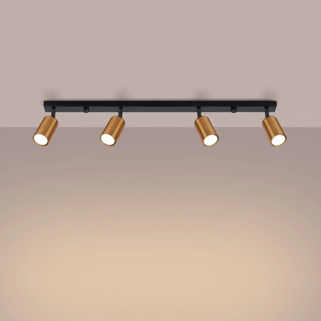 Listwa oświetleniowa WINX 4L czarna/miedziana SOLLUX  LIGHTING