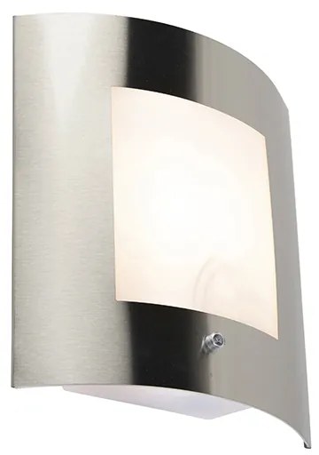 Zewnetrzna Lampa ścienna zewnętrzna stal IP44 czujnik zmierzchu - Emmerald Nowoczesny Oswietlenie zewnetrzne