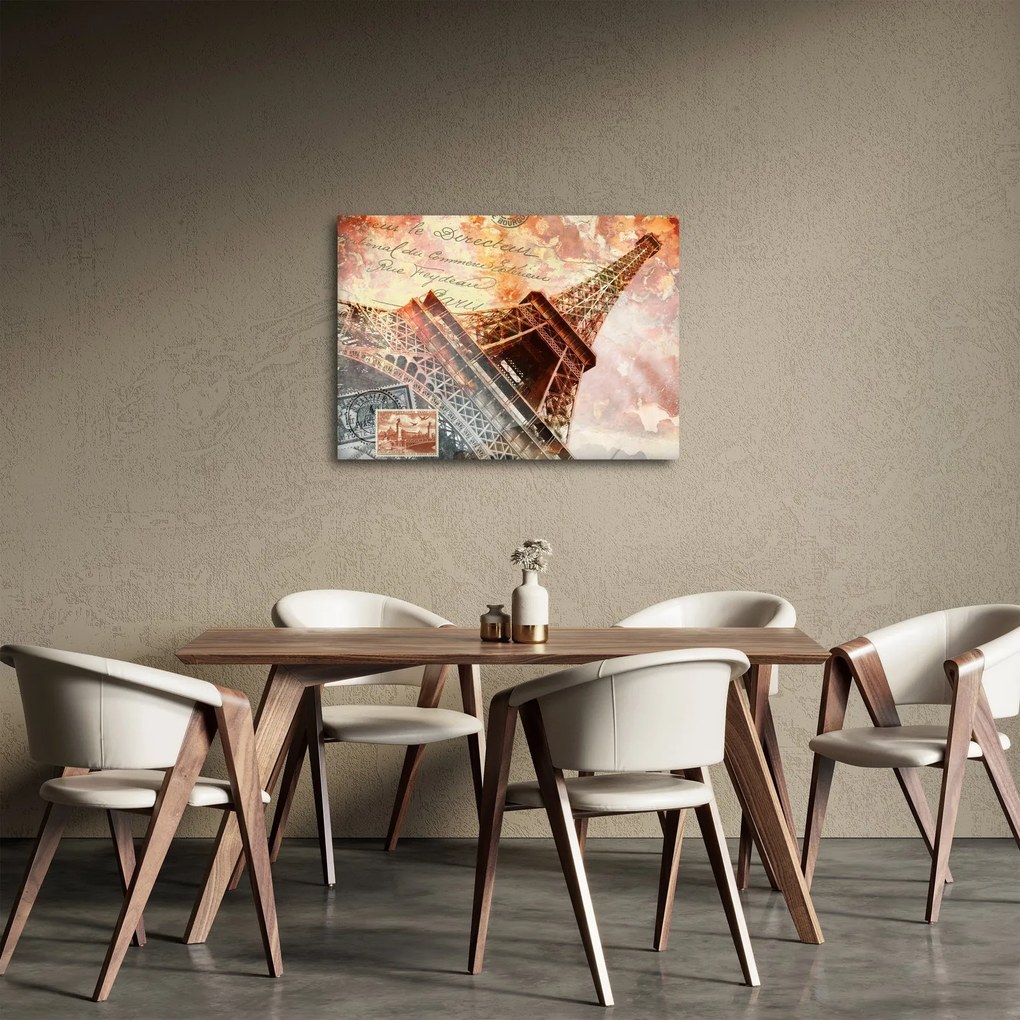 Obraz - Wieża Eiffla w stylu vintage (70x50 cm)