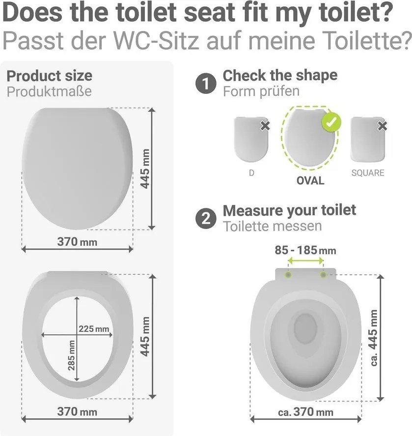 Deska sedesowa wolnoopadająca 37 x 44,5 cm Rieti – Wenko