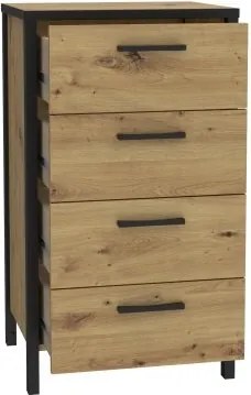 Wąska komoda z 4 szufladami loft Kirikus 214