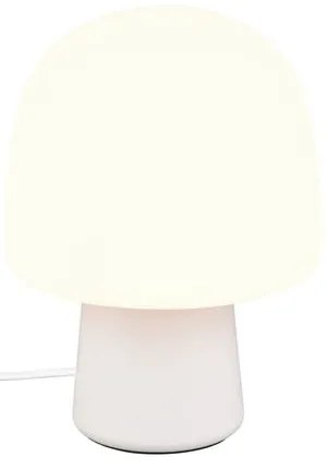 Biała lampa stołowa ze szklanym kloszem (wysokość 27 cm) Steen – Trio