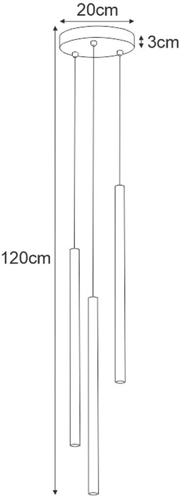 Czarna Lampa Wisząca Sople M5-R76