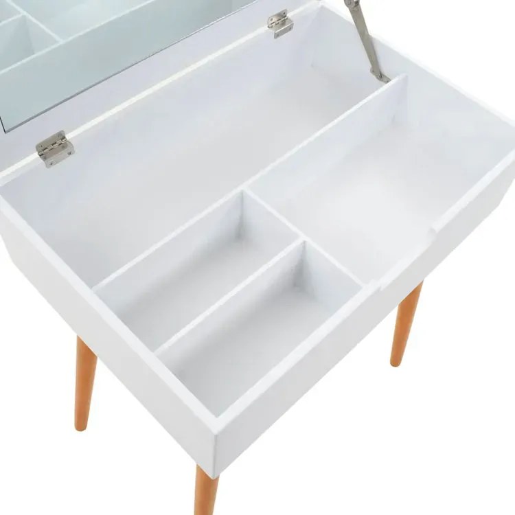 Toaletka w stylu skandynawskim z chowanym lustrem A5-C48