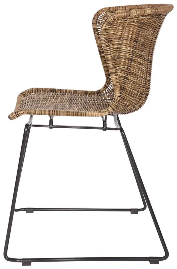 Krzesła ogrodowe zestaw 2 szt. ze sztucznego rattanu w naturalnym kolorze Wings – WOOOD