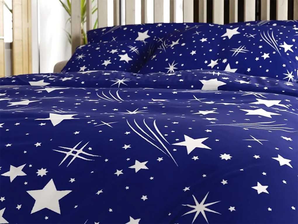 PrzytulneMieszkanie.pl PrzytulneMieszkanie.pl Pościel z mikrofibry NIGHT SKY niebieska Rozmiar pościeli: 70 x 90 cm | 140 x 200 cm