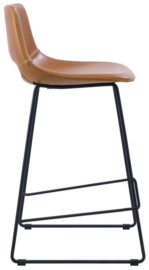 Koniakowy hoker z imitacji skóry (wysokość siedziska 65 cm) Zahara – Kave Home