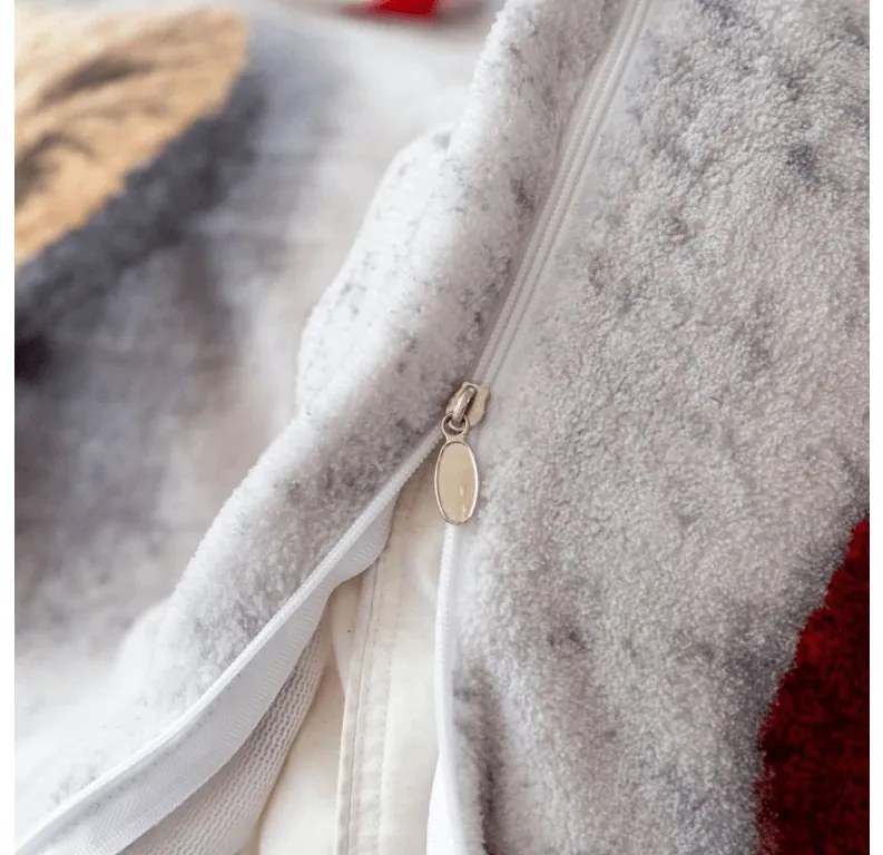 PrzytulneMieszkanie.pl PrzytulneMieszkanie.pl Pościel z mikropluszu VELHEART czerwona Rozmiar pościeli: 70 x 80 cm | 140 x 200 cm