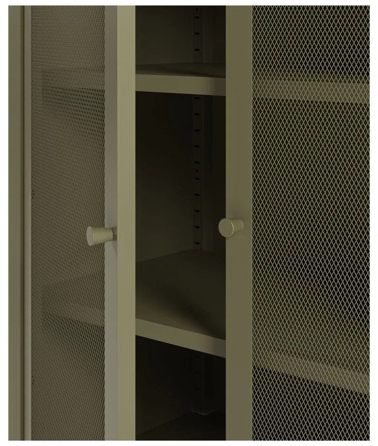 Zielona metalowa szafka 70x100x40 cm Fayna – Marckeric