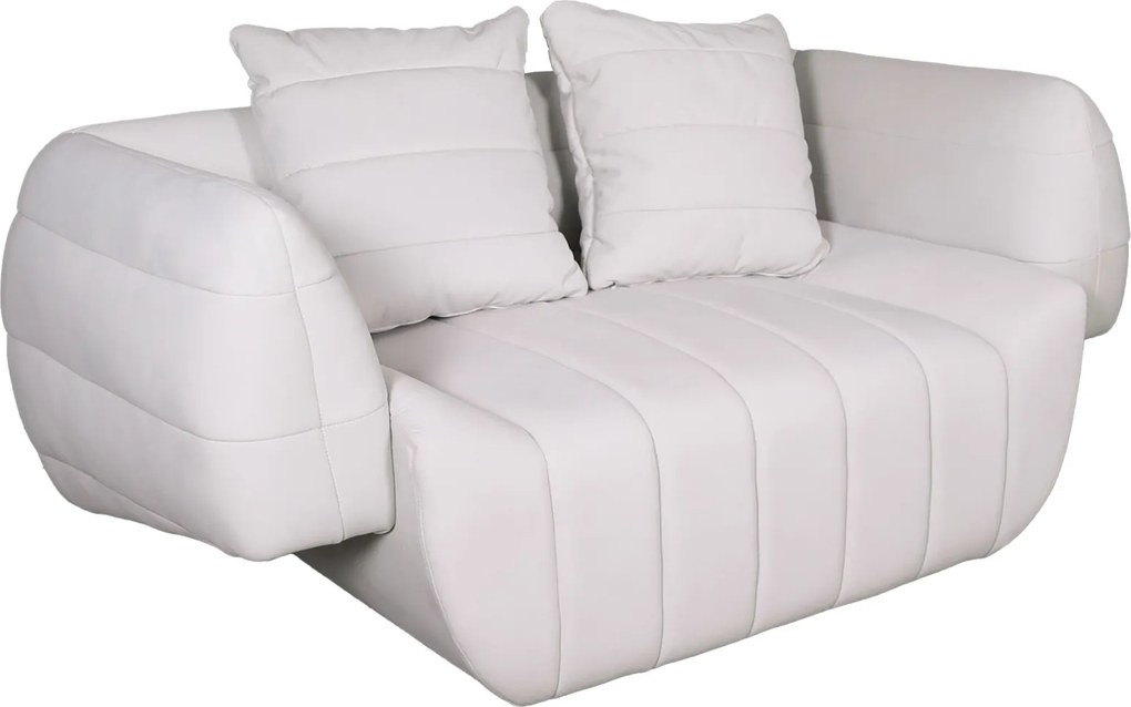 Welurowa sofa z dekoracyjnymi poduszkami Nua N90