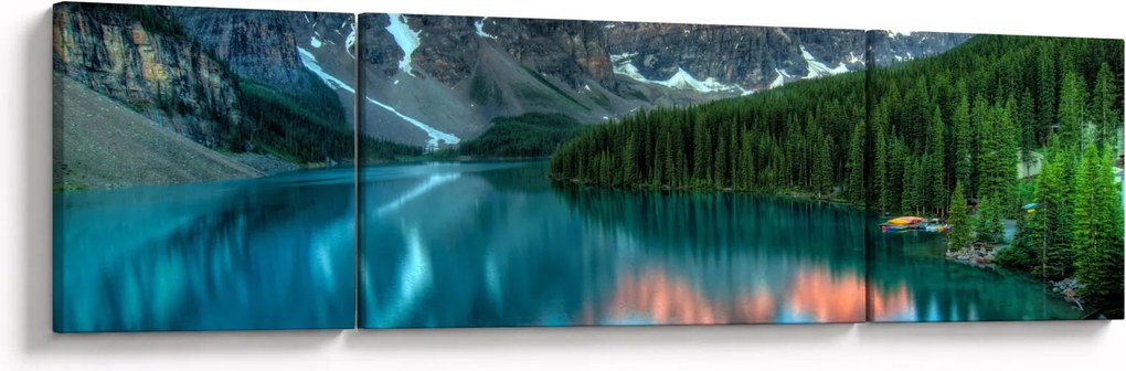Obraz turkusowego jeziora (170x50 cm)