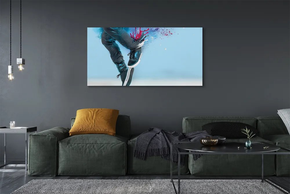 Obraz drukowany na płótnie Nogi w Kolorowe Ciapki