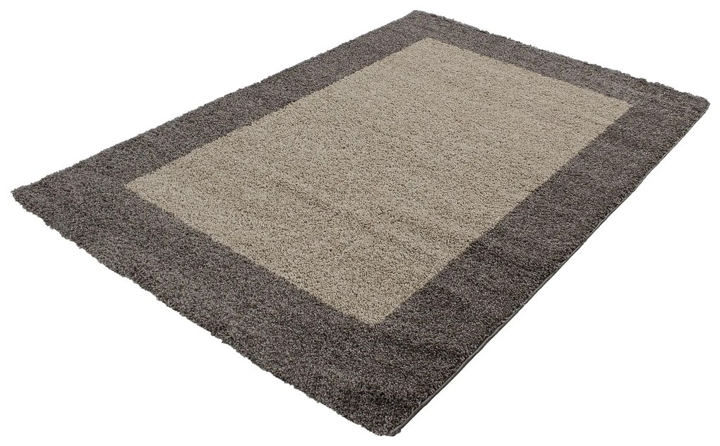 Dywan shaggy Life brązowo-beżowy 200 cm x 290 cm