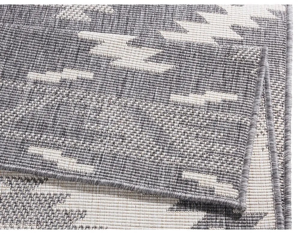 Szaro-kremowy chodnik odpowiedni na zewnątrz NORTHRUGS Malibu, 80x350 cm