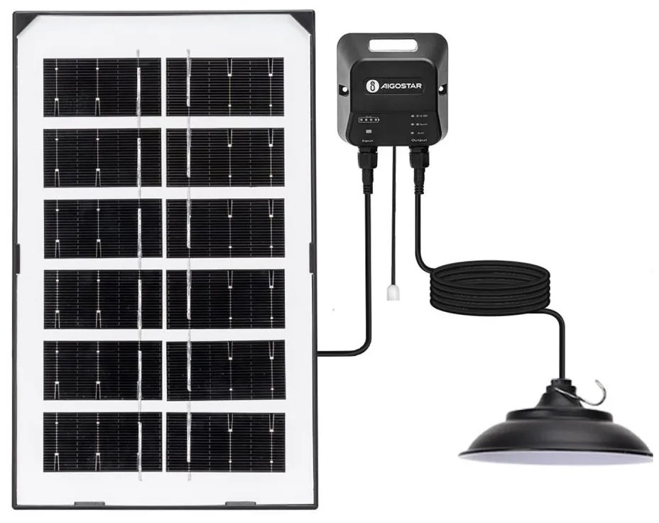 Aigostar - LED Żyrandol solarny LED/35W/12V 3000 mAh 6500K śr. 15 cm