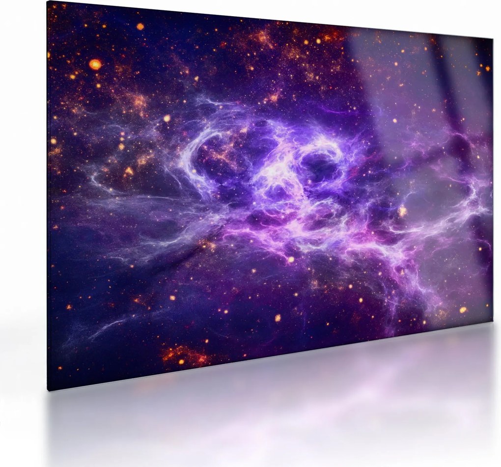 Obraz na szkle - Purple Universe (70x50 cm)