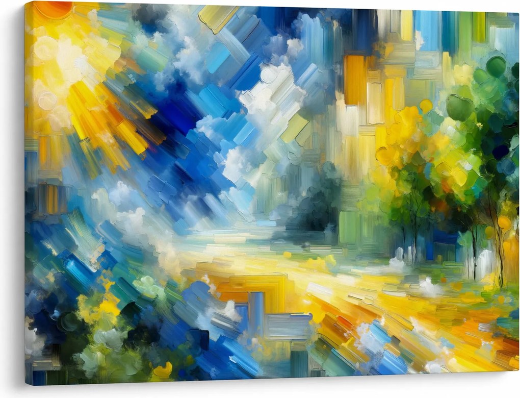 Obraz - Abstrakcyjny słoneczny dzień (70x50 cm)