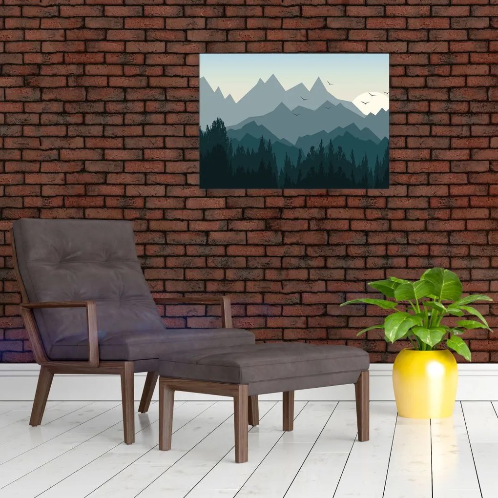 Obraz - Góry oczami grafika (70x50 cm)
