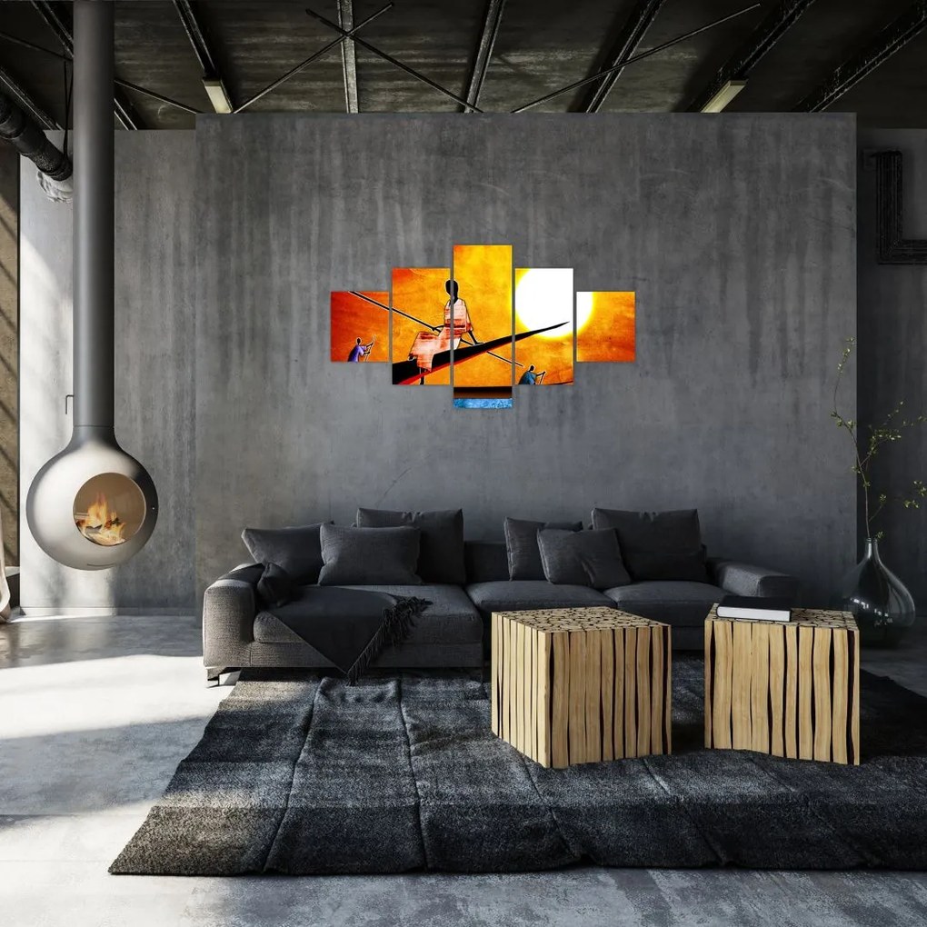 Obraz z okresu starożytnego malarstwa (125x70 cm)