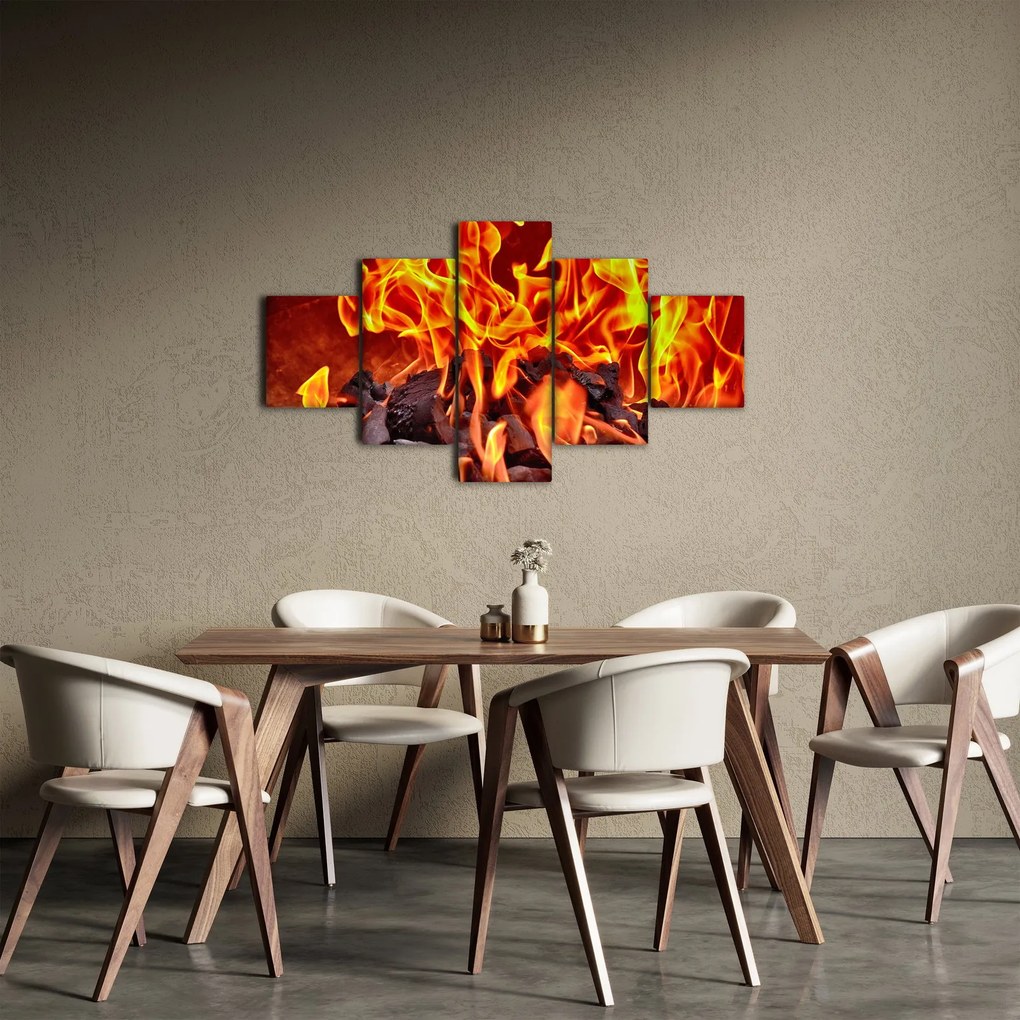 Obraz płonących węgli (125x70 cm)