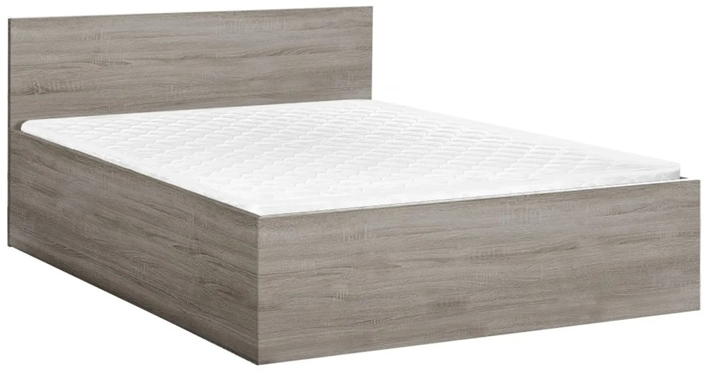 Łóżko SOFIA 120 x 200 cm, dąb truflowy Stelaż: Ze stelażem listwowym rolowanym, Materac: Materac Deluxe 10 cm