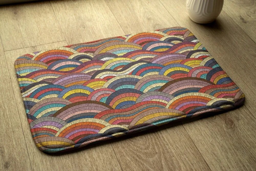 Antypoślizgowy dywanik łazienkowy Antypoślizgowy dywanik łazienkowy Kolorowa Abstrakcja