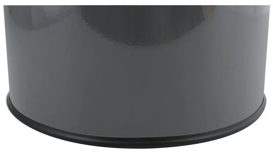 Ciemnoszary stalowy kosz na śmieci otwierany na dotyk 30 l – MSV