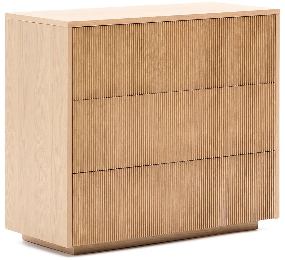 Komoda w dekorze dębu w naturalnym kolorze 90x79x50 cm Helvine – Kave Home